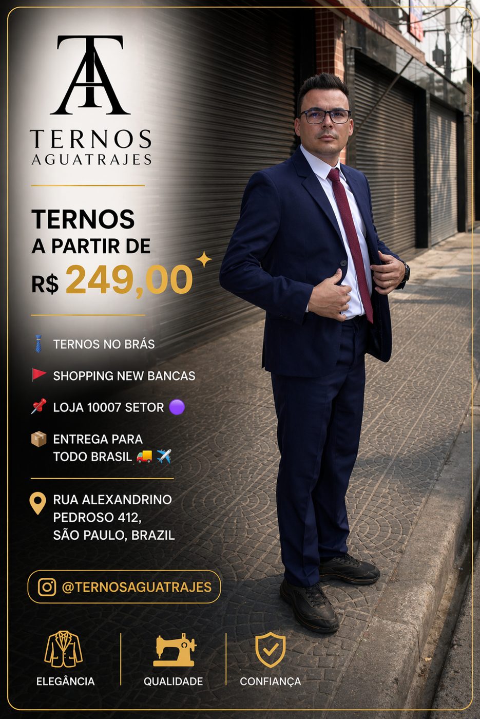 Anúncio Ternos Aguatrajes, terno a partir de R$ 249